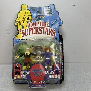 ADVENTURE SUPERSTARS METEOR MAN & GRAVITY GIRL Vintage 2002 Toynami New